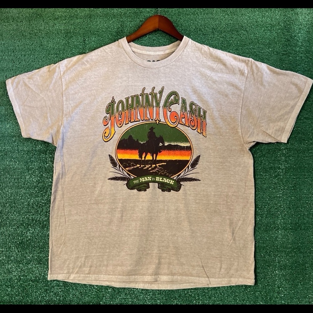 Johnny Cash The Man In Black Shirt Sz S/M